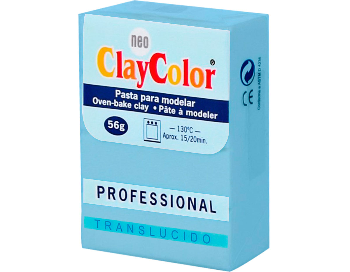 2153 Pate polymere Translucide bleu clair ClayColor