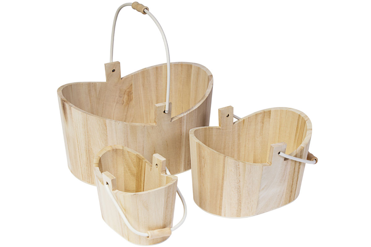 21566 Set de 3 cestas madera de balsa Innspiro