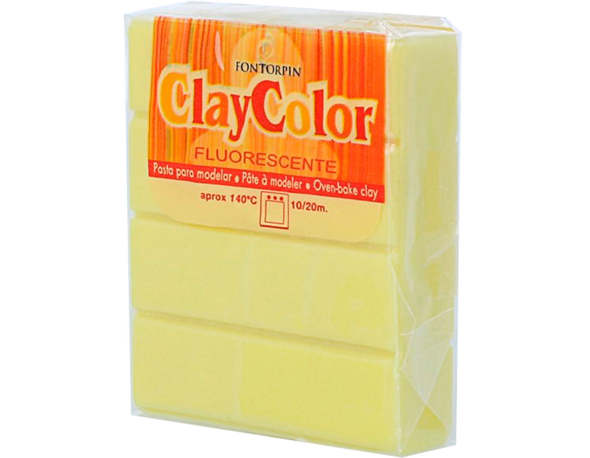 2160 Pasta polimerica Fluorescente amarillo ClayColor