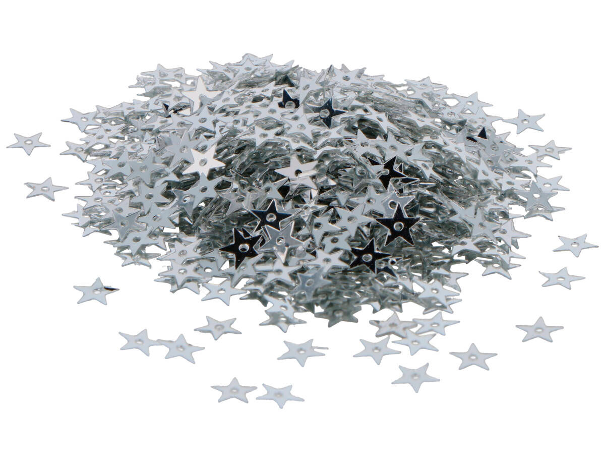 2195 Boite Paillettes d aluminium etoiles argent 7mm 30gr Innspiro