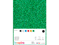 21970 Goma EVA verde purpurina laminas 20x30cm x2mm 5u Innspiro - Ítem