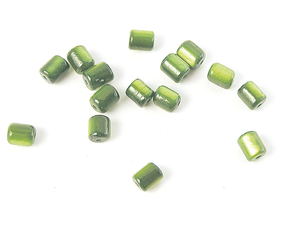 Z22026 22026 Z22006 22006 Perle coquille de perle mere cylindre brillant vert Innspiro
