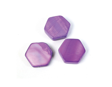 22101 Cuenta concha de madreperla hexagono brillante purpura Innspiro - Ítem
