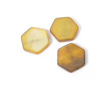 22105 Perle coquille de perle mere hexagone brillant or Innspiro - Article