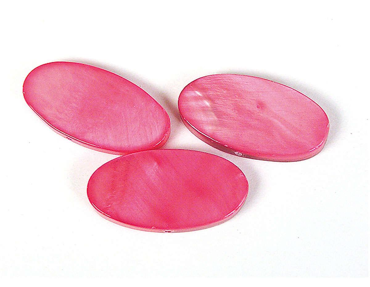 Z22163 22163 Perle coquille de perle mere ovale brillant rouge Innspiro