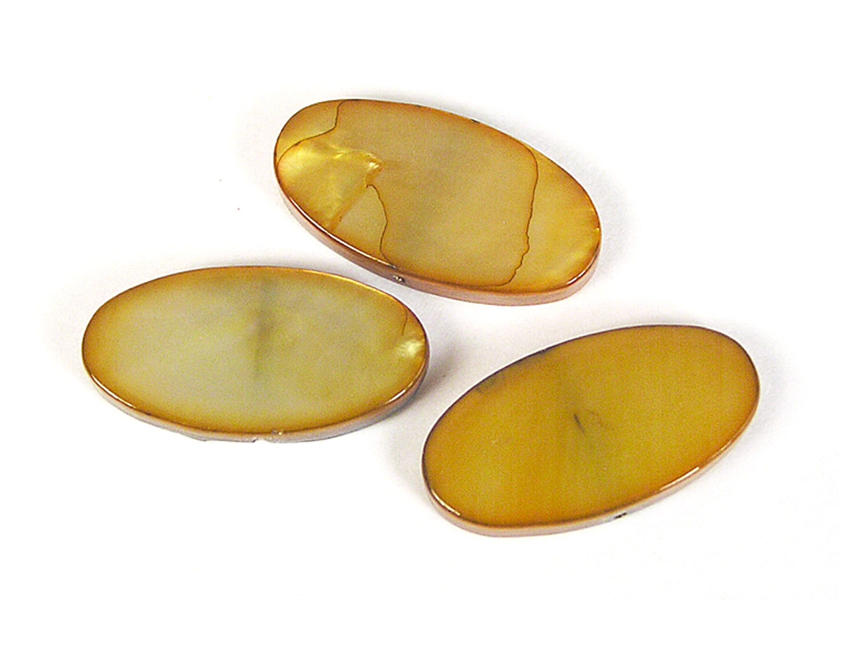Z22165 22165 Perle coquille de perle mere ovale brillant or Innspiro