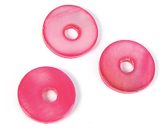22243 Z22243 Perle coquille de perle mere disque avec trou brillant rouge Innspiro - Article