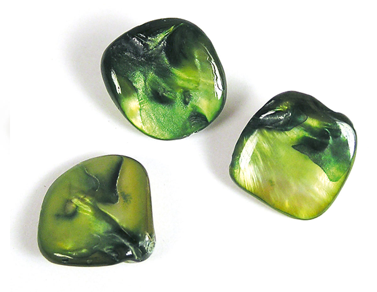 22306 Z22306 Perle coquille de perle mere perle irreguliere brillant vert Innspiro