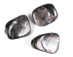 Z22309 22309 Cuenta concha de madreperla perla irregular brillante negro Innspiro - Ítem