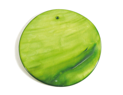22346 Colgante concha de madreperla disco brillante verde Innspiro