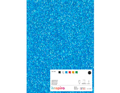 22667 Mousse EVA bleu ciel paillettes feuilles 40x60cm x2mm 5u Innspiro - Article