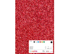 22668 Mousse EVA rouge paillettes feuilles 40x60cm x2mm 5u Innspiro - Article