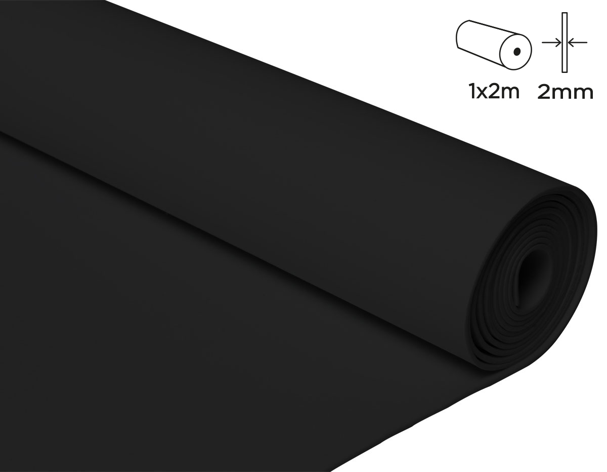 22702 Goma EVA negro 100x200cm 2mm 1u Innspiro