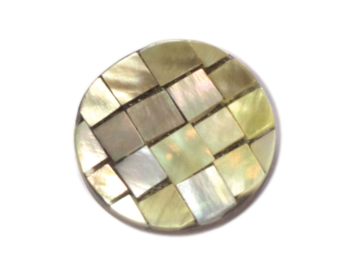 Z23217 23217 Pieza concha de madreperla disco base para insertar mosaico gris metalizado Innspiro