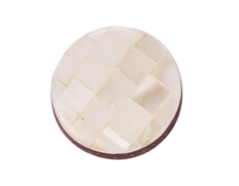Z23417 23417 Pieza concha de madreperla disco base para insertar mosaico marfil Innspiro - Ítem