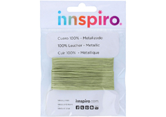 240612 240812 240712 Cordon cuir metallique vert pastel Innspiro - Article