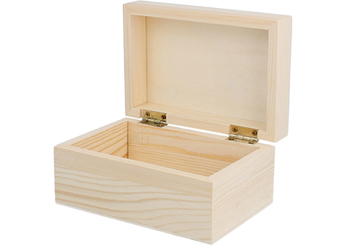 2 Caja madera de pino macizo y chapa rectangular Innspiro - Ítem1