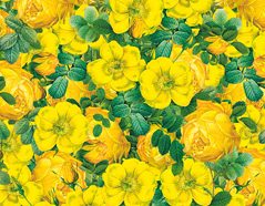 300163 Papier pour decoupage roses jaune Innspiro - Article