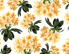 300164 Papier pour decoupage rhododendrum jaune Innspiro - Article