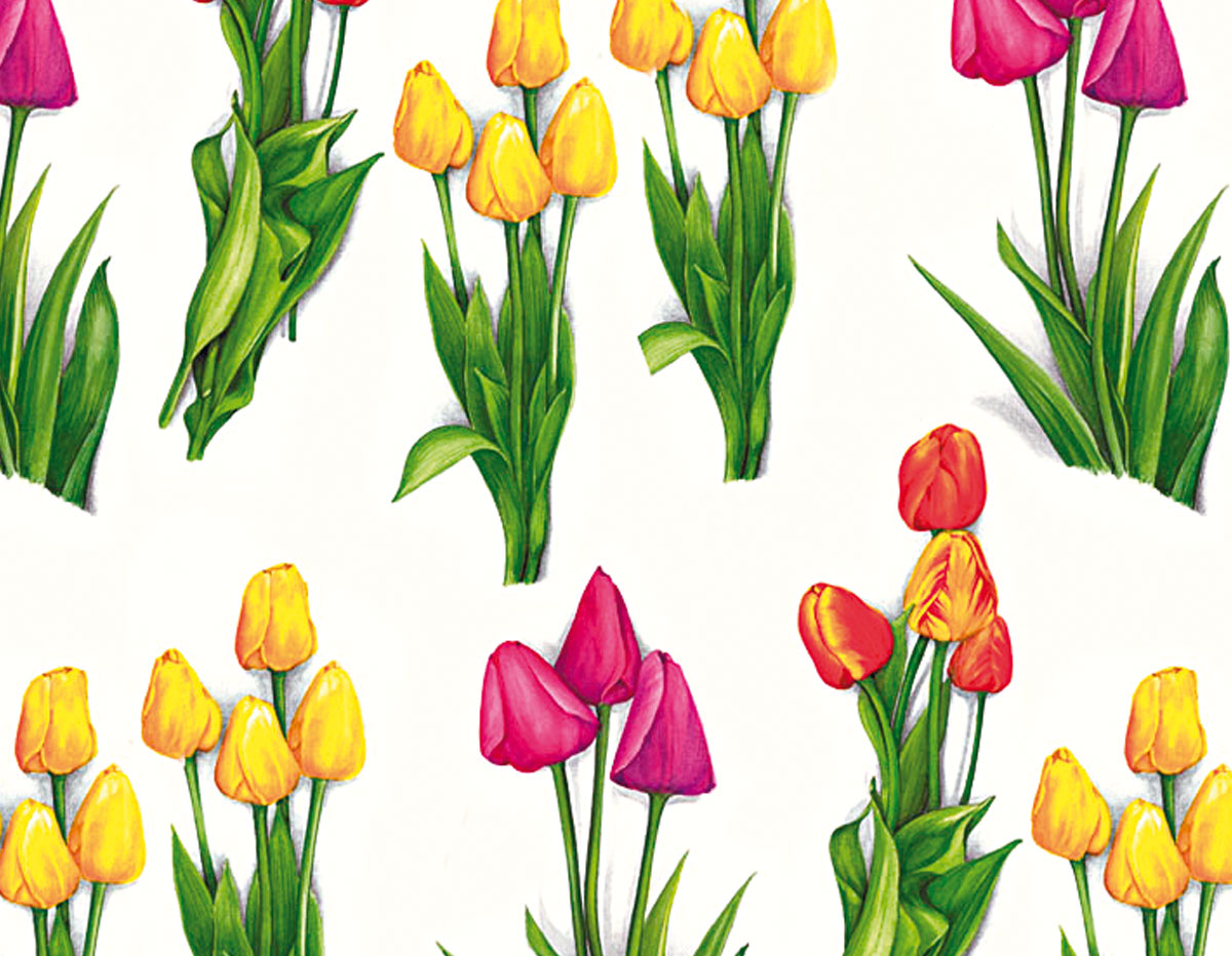 301727 Papier pour decoupage tulipes Innspiro