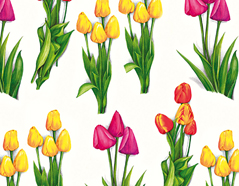 301727 Papier pour decoupage tulipes Innspiro - Article
