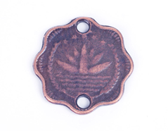 31021 Z31021 Figura montaje metalica zamak moneda ondulada cobriza envejecida Innspiro - Ítem