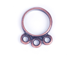 31026 Z31026 Figure montage metallique zamak Pendentif avec 3 anneaux cuivre vieilli Innspiro - Article