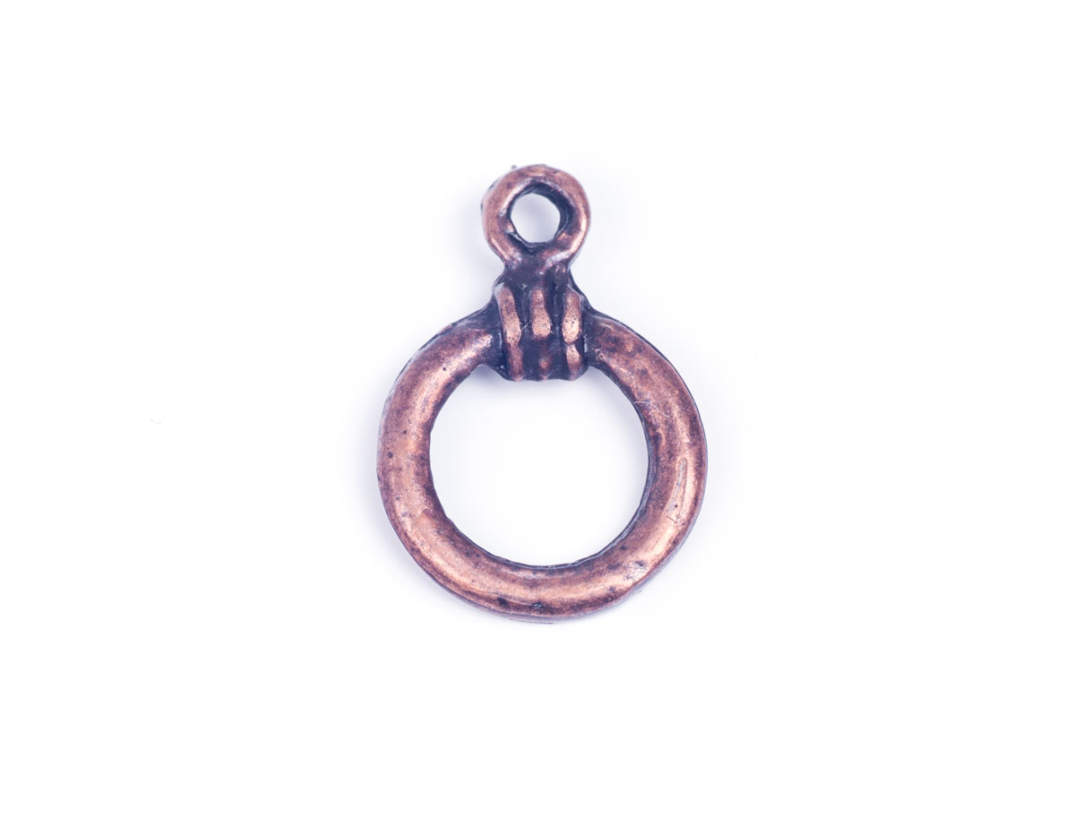 31027 Z31027 Figure montage metallique zamak Pendentif avec anneau cuir vieilli Innspiro