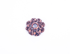 31033 Z31033 Cache noeuds metallique zamak sans trou fleur avec relief cuivre vieilli Innspiro - Article