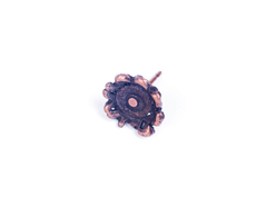 31048 Z31048 Boucle d oreilles metallique zamak fleur avec relief cuivre vieilli Innspiro - Article