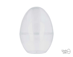 Huevo transparente de plástico de10cm que se abre — Centroartesano