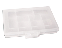 330 Caja plastico de 6 compartimentos rectangular transparente Innspiro - Ítem