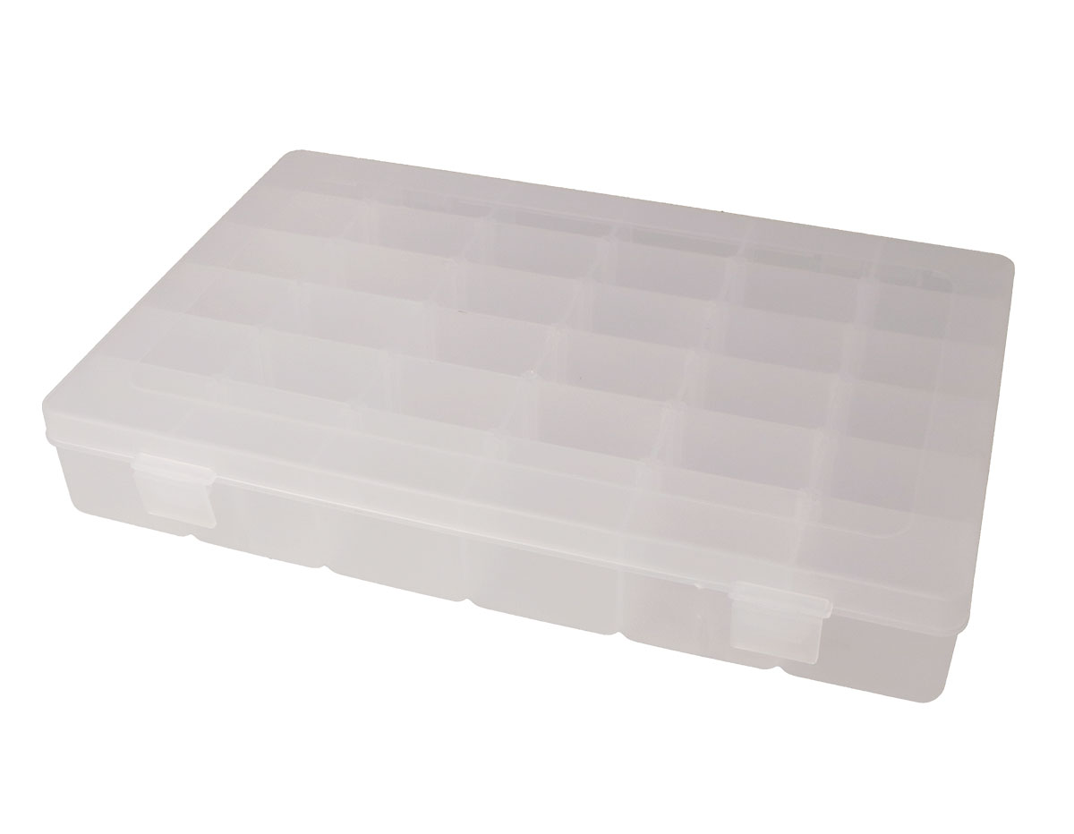 331 Caja plastico de 6 compartimentos ampliable a 36 rectangular transparente Innspiro