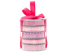 340671 Set 4 cintas y 1 hilo twine Everyday Pink Premium Ribbon American Crafts - Ítem