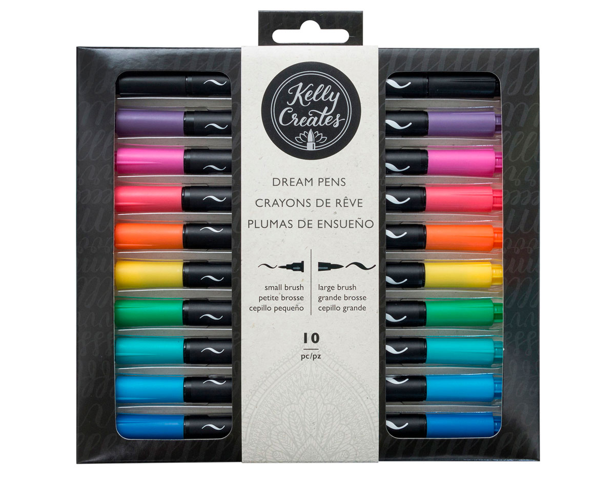 343551 Set 10 rotuladores doble punta lettering Kelly Creates Dream Pens American Crafts