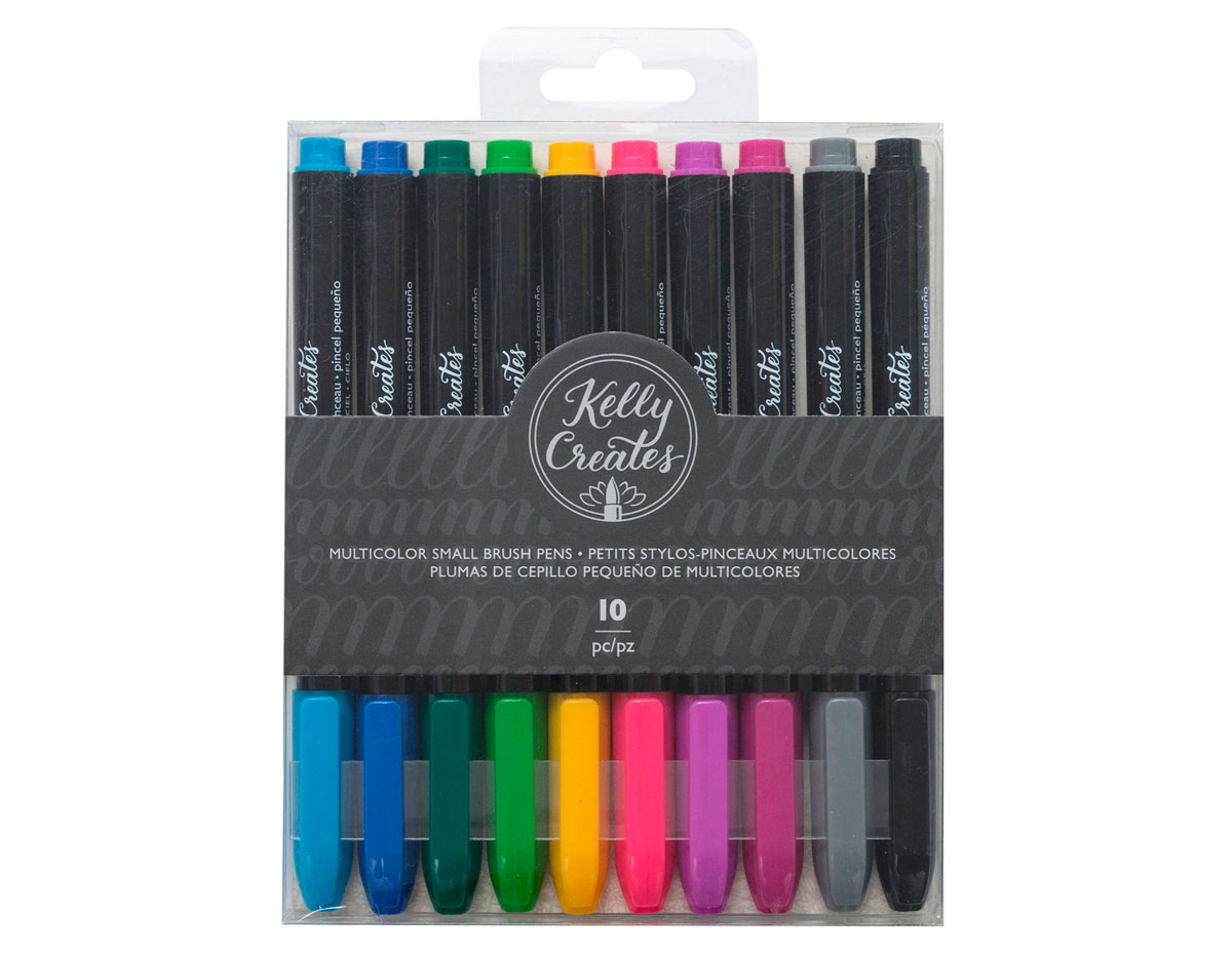 343552 Set 10 rotuladores lettering Kelly Creates Brush Pens American Crafts
