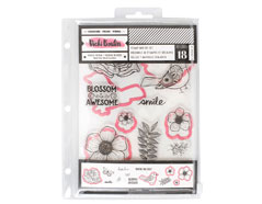 343894 Set 18 tampons et punch Vicky Boutin Floral Birds American Crafts - Article