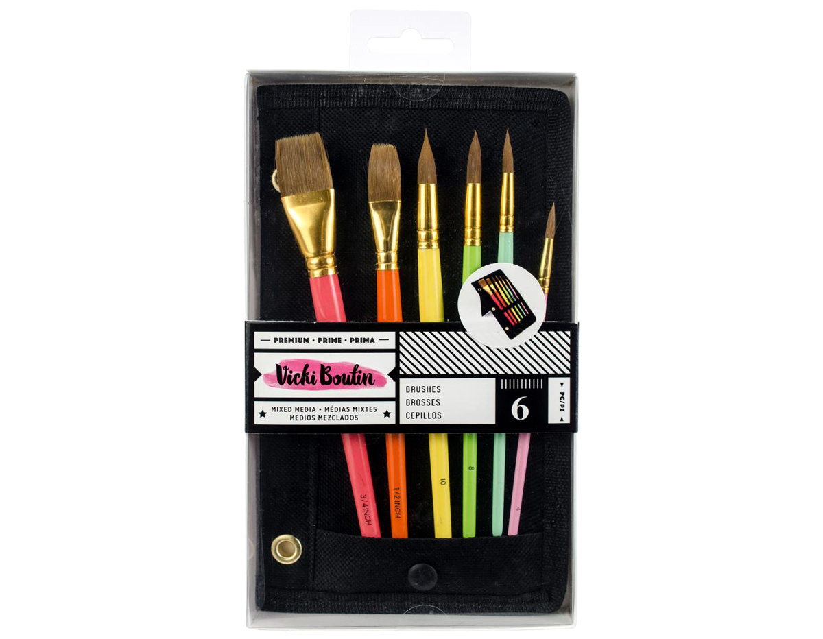343918 Set 6 pinceaux Paint Brushes American Crafts