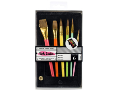 343918 Set 6 pinceaux Paint Brushes American Crafts - Article