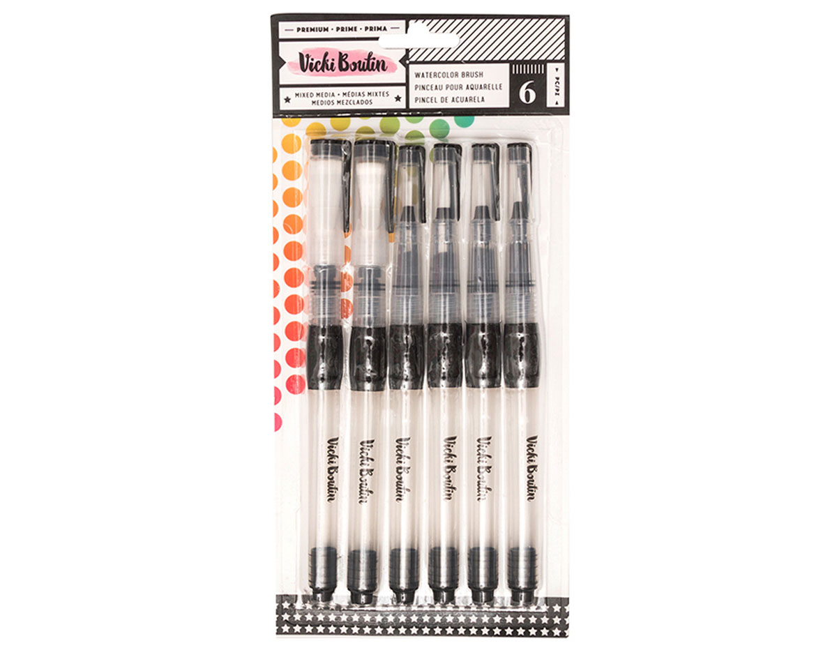 343926 Set 6 pinceles rellenables acuarela Vicky Boutin Waterbrush American Crafts