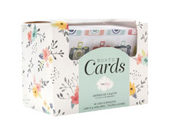 344971 Set 40 cartes avec enveloppes Boxed Cards Deau Lizzy Saturday American Crafts - Article