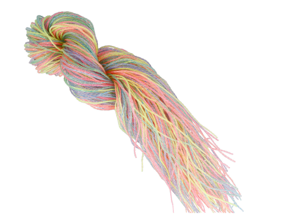 345003 Fils Scoubidous Twist couleurs fluor interieur 2mm 100cm 50u Innspiro