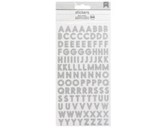 346648 Pegatinas alfabeto Alpha Stickers Silver Glitter American Crafts - Ítem