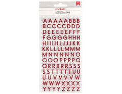 346657 Pegatinas alfabeto Alpha Stickers Red Glitter American Crafts - Ítem