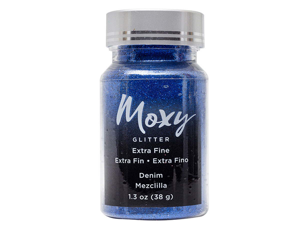 346735 Purpurina Moxy Extra Fine Glitter Denim American Crafts