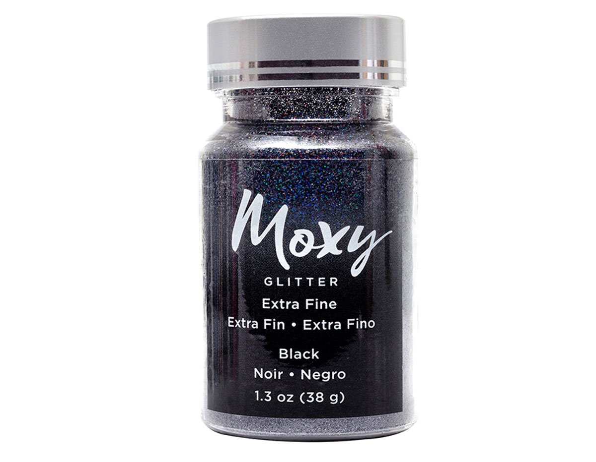 346747 Purpurina Moxy Extra Fine Glitter Black American Crafts