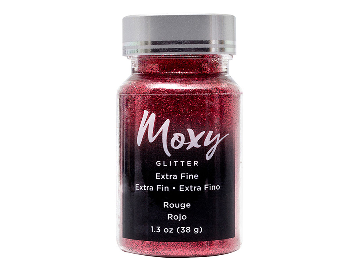 346754 Purpurina Moxy Extra Fine Glitter Rouge American Crafts