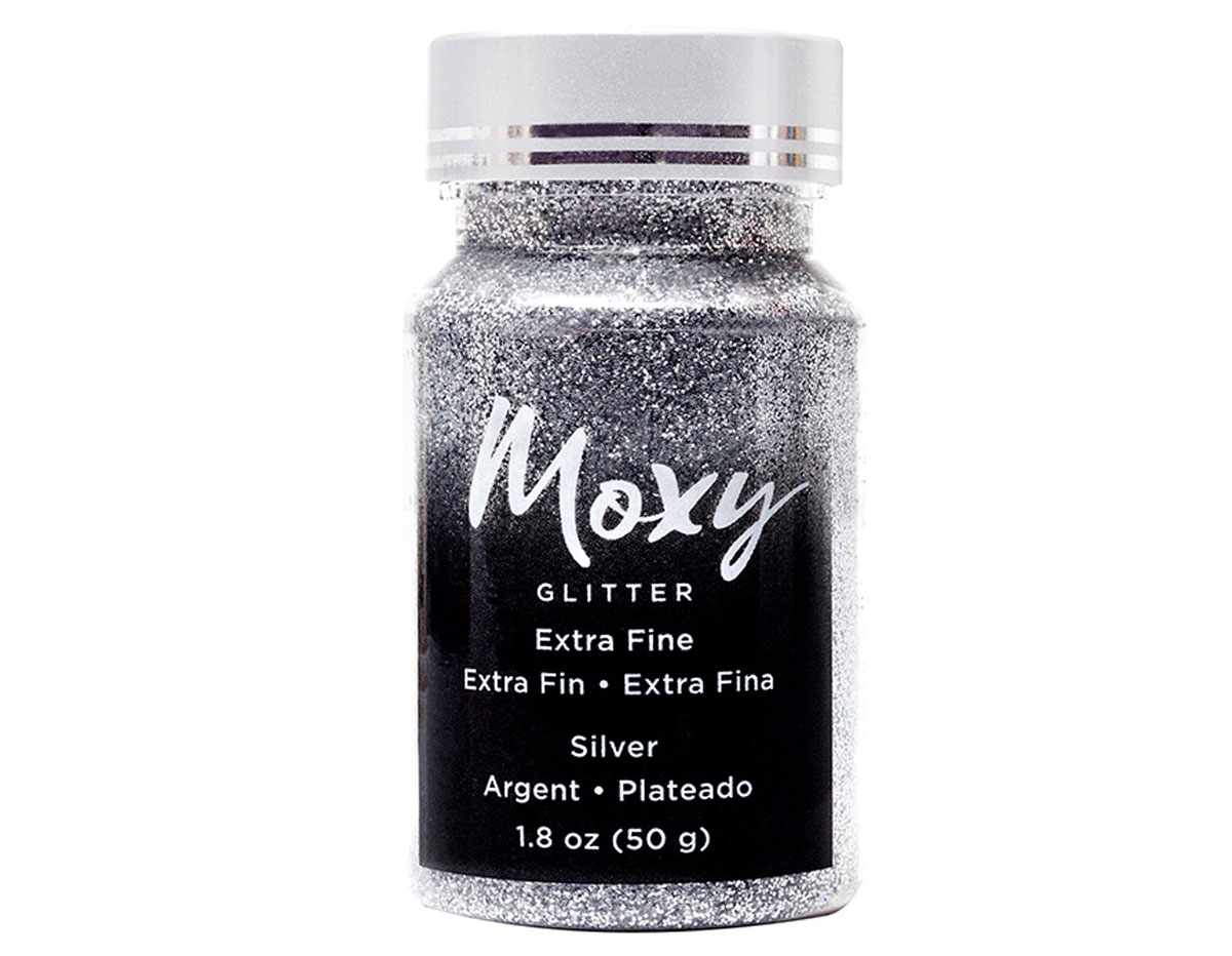 346758 Purpurina Moxy Extra Fine Glitter Silver American Crafts