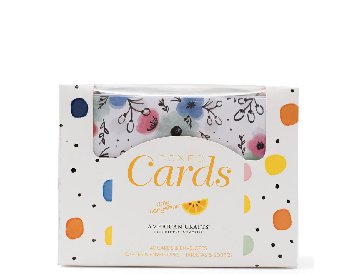 347056 Set 40 cartes avec enveloppes Boxed Cards Amy Tangerine Findr Keeper American Crafts