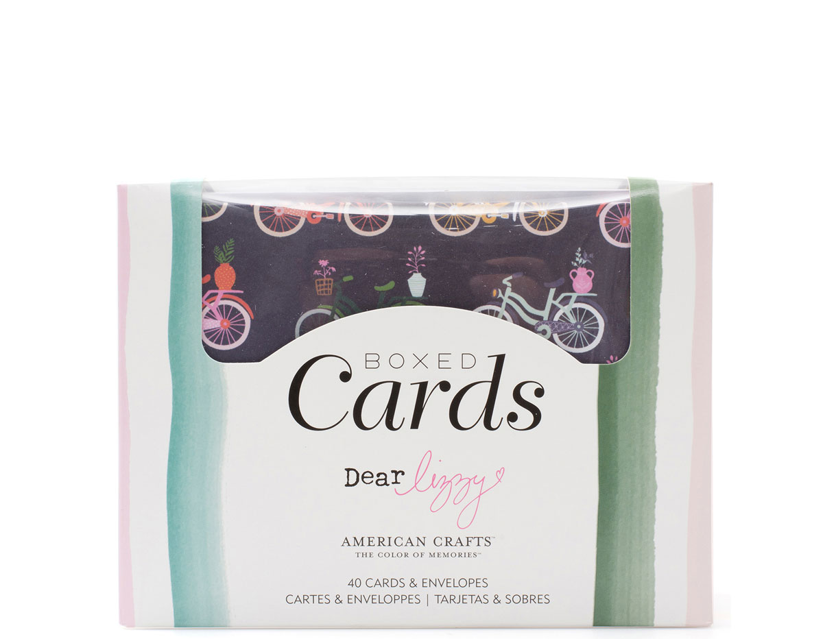347135 Set 40 cartes avec enveloppes Boxed Cards Dear Lizzy Star Gaxer Set American Crafts
